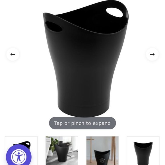 New Umbra Dark Brown GARBINO TRASH CAN Waste Bin - Picture 1 of 2